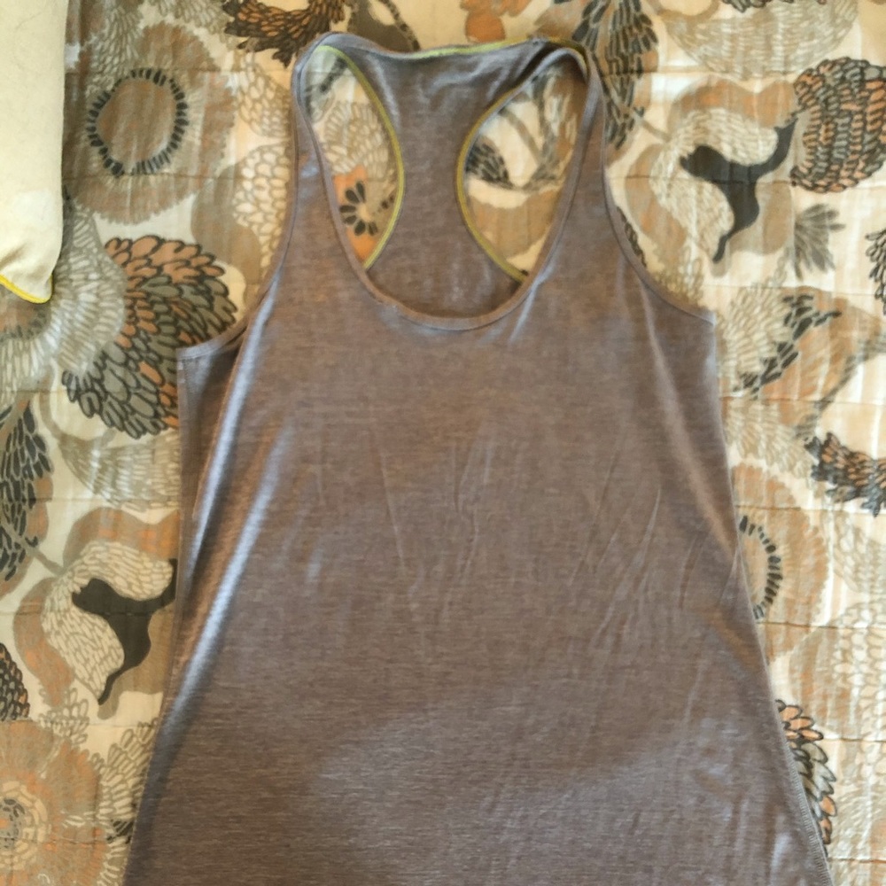 Lululemon Extra long Racerback, Heathered Pigeon